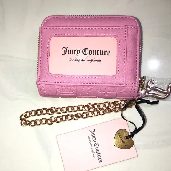 Juicy Couture Cherry Blossom Pretty Pop Small ZA Wallet Back ID Organizer NWT - Picture 7 of 16